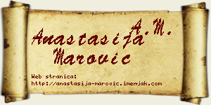 Anastasija Marović vizit kartica